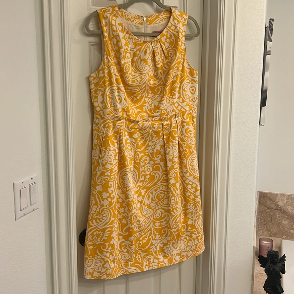 Lovely shade of yellow- gorgeous dress from Bloomingdale’s. With pockets !!